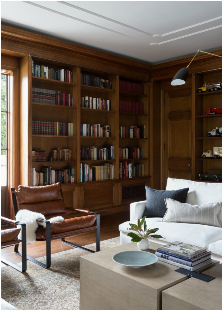 Four Point Design Build - A MODERN FAMILY LIBRARY RESTORED AND REIMAGINED
