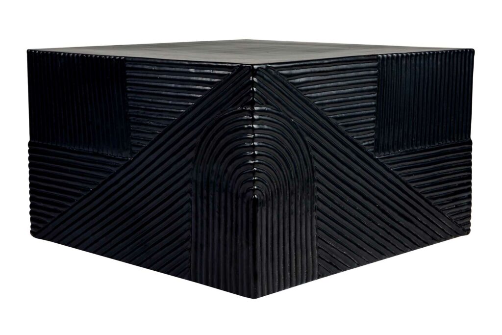 Serenity Textured Square Table 24” – Coal Semi-Gloss