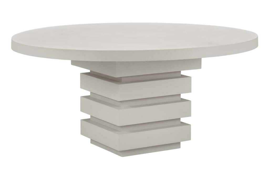 Meditation Round Dining Table With Limestone Base